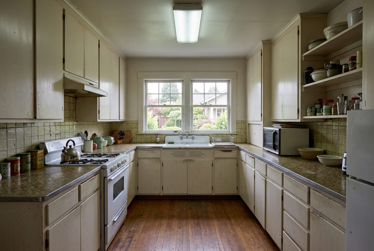 Castillo Kitchen Remodeling Corp, kitchen remodeling in Ruston, before the renovation